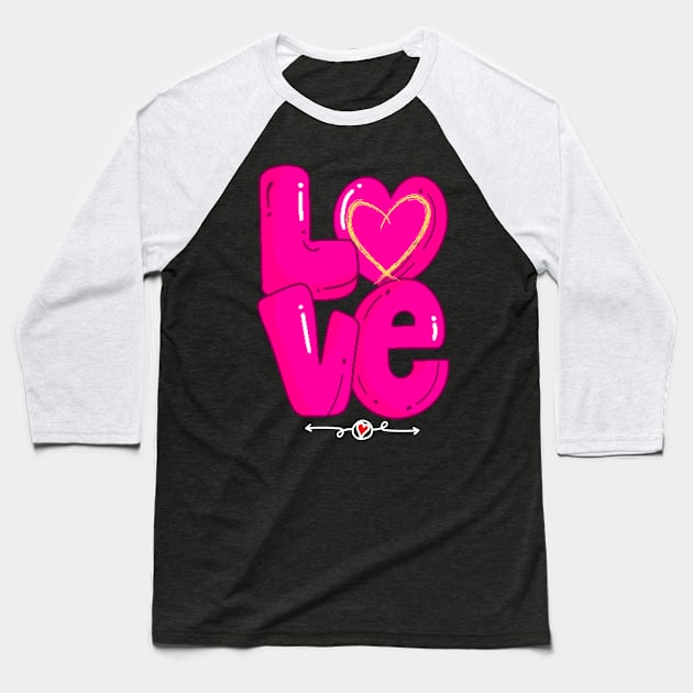 LOVE IS LOVE SET DESIGN Baseball T-Shirt by The C.O.B. Store